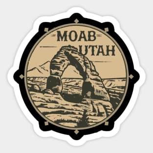 Moab Utah Vintage Outdoor Sticker